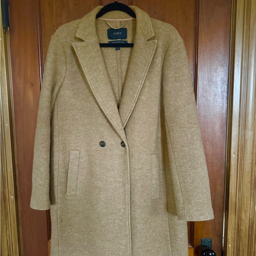 J. Crew Camel Italian Wool Top Coat